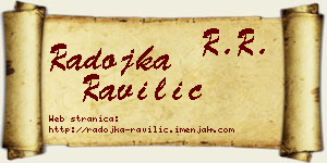 Radojka Ravilić vizit kartica